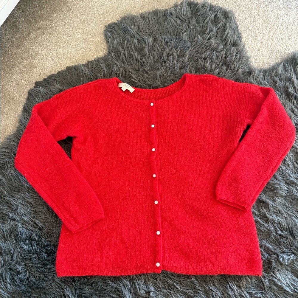 Sezane Gaspard Red Cardigan